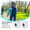 BESPORTBLE 2pcs Light up Roller Skate Wheels with Bearings Durable Pu Material for Outdoor Fun for Skating Accessories Red Blue and Green Options view 2