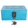 XHTLLO Vintage Wooden Storage Box with Lock Retro Household Beauty Salon Cosmetic Essential Oil Organizer view 1
