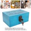 XHTLLO Vintage Wooden Storage Box with Lock Retro Household Beauty Salon Cosmetic Essential Oil Organizer view 3