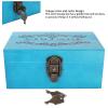 XHTLLO Vintage Wooden Storage Box with Lock Retro Household Beauty Salon Cosmetic Essential Oil Organizer view 4