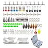 Cuoyuqie 183pcs Carolina Rig Texas Rig Bass Fishing Tackle Kit Worm Weight Swivels Bead view 1