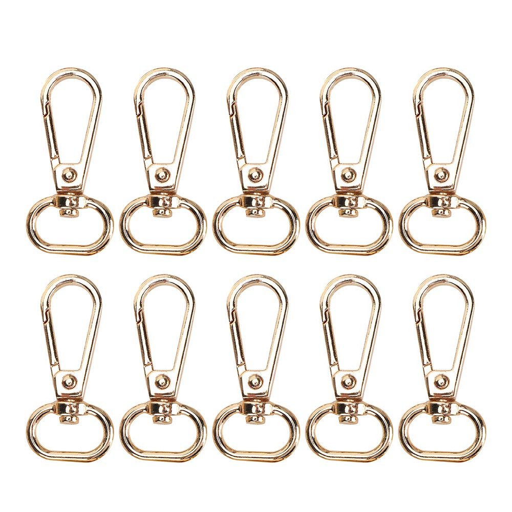 TANIQIACA Key Chain Bag Strap Buckles 10pcs 13mm Lobster Clasp Collar Carabiner Hooks for DIY and Outdoor Use