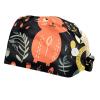 2-Pc,Bouffant Nurse Hats,Workout Hat with Buttons and Cotton Sweatband,Cat Bird Dog and Flower