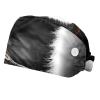 2-Pc,Bouffant Nurse Hats,Scrub Cap Adjustable Scrub Hats with Sweatband,White Cute Fox view 1