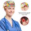 YTYVAGT Nursing Hats,Working Cap with Buttons and Cotton Sweatband,Cashew Flower Abstract Paisley view 3