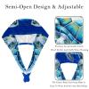 2-Pc,Bouffant Nurse Hats,Scrub Cap Adjustable Scrub Hats with Sweatband,Blue Sea Animal Sea Turtle view 3