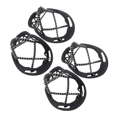 balacoo 2pairs Outdoor Silicone Traction Crampons Non-Slip Ice and Snow Cleats Shoes Cover for Walking Jogging Hiking Easily Fits Footwear Lightweight Design