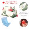 2-Pc,Bouffant Nurse Hats,Scrub Cap Adjustable Scrub Hats with Sweatband,Floral Rose Painting view 2