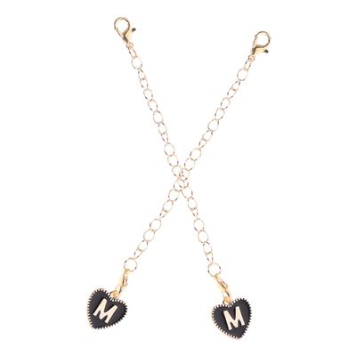 WHAMVOX 2pcs Decorative Letter Charm Handle Pendant for Tumbler Cups Lightweight and Durable Fashion Chain Accessories with Heart Shape Design for Personalizing Your Drinkware