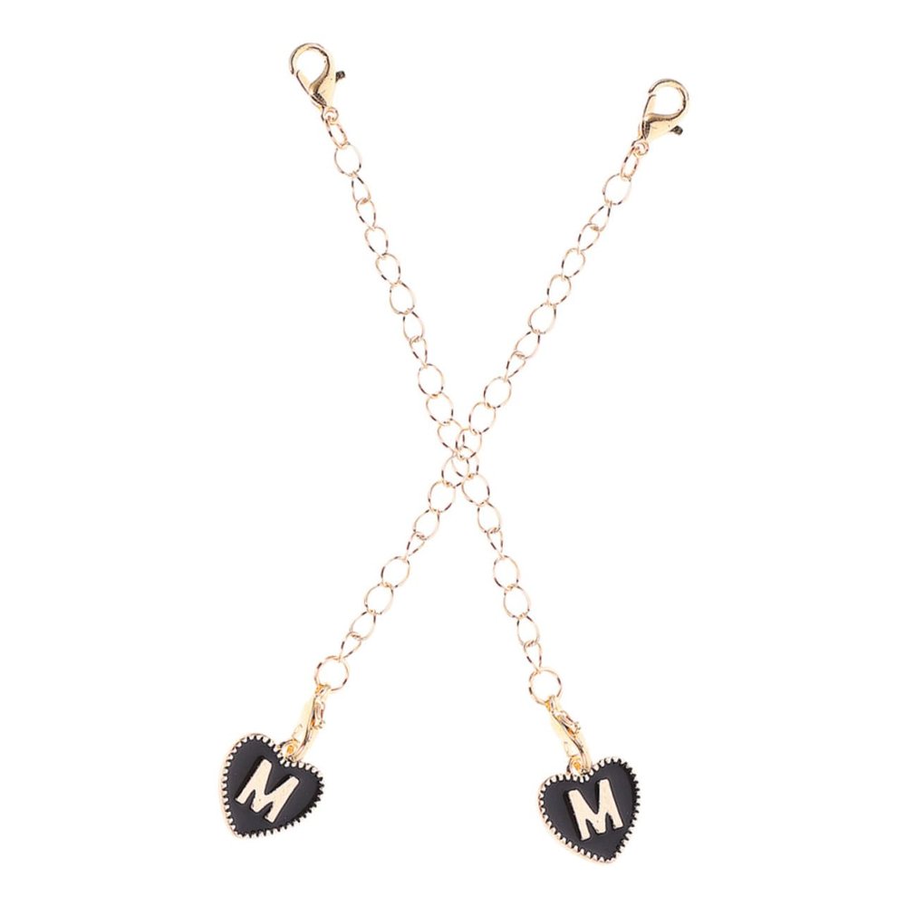 WHAMVOX 2pcs Decorative Letter Charm Handle Pendant for Tumbler Cups Lightweight and Durable Fashion Chain Accessories with Heart Shape Design for Personalizing Your Drinkware
