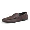 TAYGUM Men's Loafers Round Toe Vegan Leather Loafer Shoes Anti-Slip Slip Resistant Lightweight Prom Walking Slip-ons (Color : Brown, Size : 7) view 1