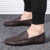 TAYGUM Men's Loafers Round Toe Vegan Leather Loafer Shoes Anti-Slip Slip Resistant Lightweight Prom Walking Slip-ons (Color : Brown, Size : 7) view 2