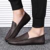 TAYGUM Men's Loafers Round Toe Vegan Leather Loafer Shoes Anti-Slip Slip Resistant Lightweight Prom Walking Slip-ons (Color : Brown, Size : 7) view 3