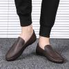 TAYGUM Men's Loafers Round Toe Vegan Leather Loafer Shoes Anti-Slip Slip Resistant Lightweight Prom Walking Slip-ons (Color : Brown, Size : 7) view 4