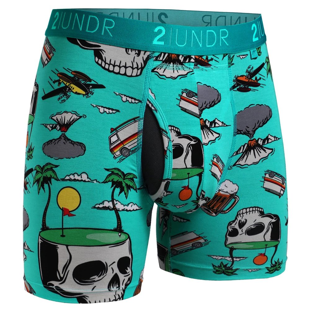 2UNDR Men's 6" Swing Shift Boxer Briefs, Resort, Small