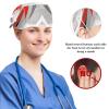 YTYVAGT Nursing Hats,Working Cap with Buttons and Cotton Sweatband,Abstract Modern Style Geometric view 3