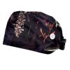 2-Pc,Bouffant Nurse Hats,Scrub Cap Adjustable Scrub Hats with Sweatband,Abstract Feather Print Whales view 1
