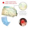 2-Pc,Bouffant Nurse Hats,Scrub Cap Adjustable Scrub Hats with Sweatband,Cloud Mountain Bird Landscape view 2