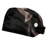 2-Pc,Bouffant Nurse Hats,Scrub Cap Adjustable Scrub Hats with Sweatband,Black Dog Outdoors view 1