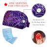 2-Pc,Bouffant Nurse Hats,Scrub Cap Adjustable Scrub Hats with Sweatband,Cob Webs and Purple Animals view 2