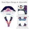 2-Pc,Bouffant Nurse Hats,Scrub Cap Adjustable Scrub Hats with Sweatband,Cute Cartoon Penguin Pattern view 3