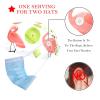 2-Pc,Bouffant Nurse Hats,Scrub Cap Adjustable Scrub Hats with Sweatband,Fruit Kiwi Flamingo Pear view 2
