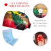 2-Pc,Bouffant Nurse Hats,Scrub Cap Adjustable Scrub Hats with Sweatband,Wood Abstract Leaf Flag Colorful view 2