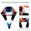 2-Pc,Bouffant Nurse Hats,Scrub Cap Adjustable Scrub Hats with Sweatband,Fire Water Football Soccer Sport view 3