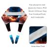 2-Pc,Bouffant Nurse Hats,Scrub Cap Adjustable Scrub Hats with Sweatband,Fire Water Football Soccer Sport view 4