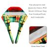 YTYVAGT 2-Pc,Bouffant Nurse Hats,Workout Hat with Buttons and Cotton Sweatband,Abstract Geometric Colored Lattice Patte view 4