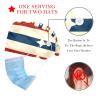 2-Pc,Bouffant Nurse Hats,Scrub Cap Adjustable Scrub Hats with Sweatband,American Stars Red Blue Stripes view 2