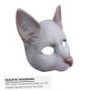VICASKY 2pcs Unisex Realistic Cat Half Face Covers for Halloween Carnival Masquerade Brown White Animal Masks for Costume Parties and Festivals view 3