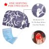 2-Pc,Bouffant Nurse Hats,Scrub Cap Adjustable Scrub Hats with Sweatband,Black and White Lantern Shape view 2