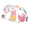 2-Pc,Bouffant Nurse Hats,Scrub Cap Adjustable Scrub Hats with Sweatband,Bird and Candy Snowflake view 1
