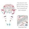 2-Pc,Bouffant Nurse Hats,Scrub Cap Adjustable Scrub Hats with Sweatband,Bird and Candy Snowflake view 4