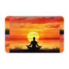 ZLKYYZDP Yoga Meditation Print Flannel Anti-Slip Mat 20x31.5in - Full-Frame Single-Sided Printed view 1