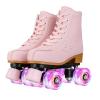 MEIGLQEA Roller Skates for Girls & Women, Cozy PU Leather Pink & Purple Light Up Skates - Indoor/Outdoor, Youth Beginner Girls (36-US Women 6/ Youth 5, Pink) view 1