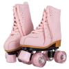 MEIGLQEA Roller Skates for Girls & Women, Cozy PU Leather Pink & Purple Light Up Skates - Indoor/Outdoor, Youth Beginner Girls (36-US Women 6/ Youth 5, Pink) view 4