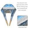 2-Pc,Bouffant Nurse Hats,Scrub Cap Adjustable Scrub Hats with Sweatband,Sand Beach Wave Sea view 4