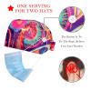 2-Pc,Bouffant Nurse Hats,Scrub Cap Adjustable Scrub Hats with Sweatband,Colorful Paisley Ethnic Floral view 2