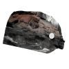 2-Pc,Bouffant Nurse Hats,Scrub Cap Adjustable Scrub Hats with Sweatband,Cloudy Sea House Lighthouse view 1