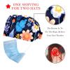 2-Pc,Bouffant Nurse Hats,Scrub Cap Adjustable Scrub Hats with Sweatband,Colorful Leaf Flower Pattern view 2