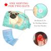 2-Pc,Bouffant Nurse Hats,Scrub Cap Adjustable Scrub Hats with Sweatband,Cartoon Pug Dog Pattern view 2