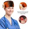 Nursing Hats,Working Cap with Buttons and Cotton Sweatband,Animal Cute Eating Nuts view 3