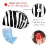 2-Pc,Bouffant Nurse Hats,Scrub Cap Adjustable Scrub Hats with Sweatband,Abstract Zebra Stripes view 2