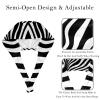 2-Pc,Bouffant Nurse Hats,Scrub Cap Adjustable Scrub Hats with Sweatband,Abstract Zebra Stripes view 3