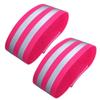 balacoo Reflective Elastic Band with High Visibility Safety Strap Comfortable Armband for Jogging Walking and Cycling and Washable for Outdoor Activities Rosy view 1