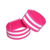 balacoo Reflective Elastic Band with High Visibility Safety Strap Comfortable Armband for Jogging Walking and Cycling and Washable for Outdoor Activities Rosy view 3