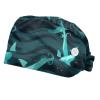 2-Pc,Bouffant Nurse Hats,Scrub Cap Adjustable Scrub Hats with Sweatband,Anchors and Gray Background view 1