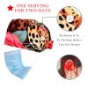 2-Pc,Bouffant Nurse Hats,Scrub Cap Adjustable Scrub Hats with Sweatband,Animal Leopard Rose Flower Illustration view 2